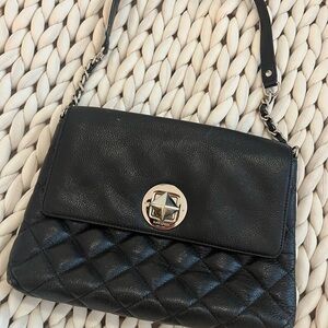 Kate Spade New York Gold Coast Charlize Quilted Black Leather Shoulder Bag